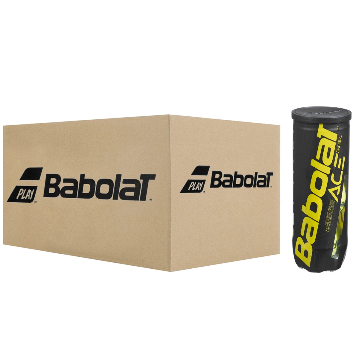 Karton mit 24 Röhren à 3 Padel-Bällen Babolat Padel Ace