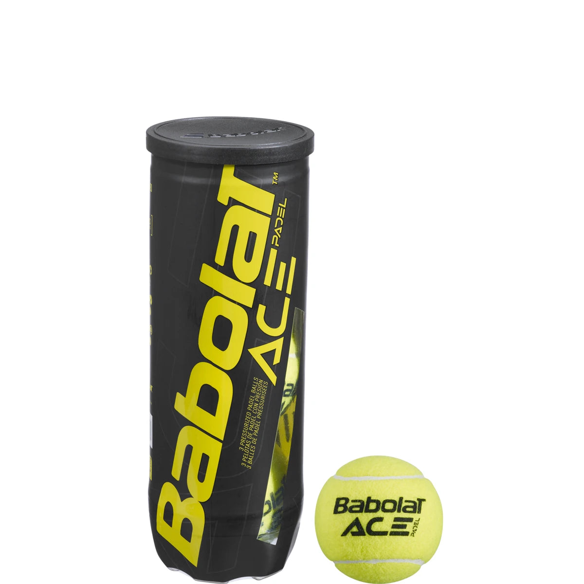 Tripack mit 3 Tuben à 3 Padel-Bällen Babolat Ace