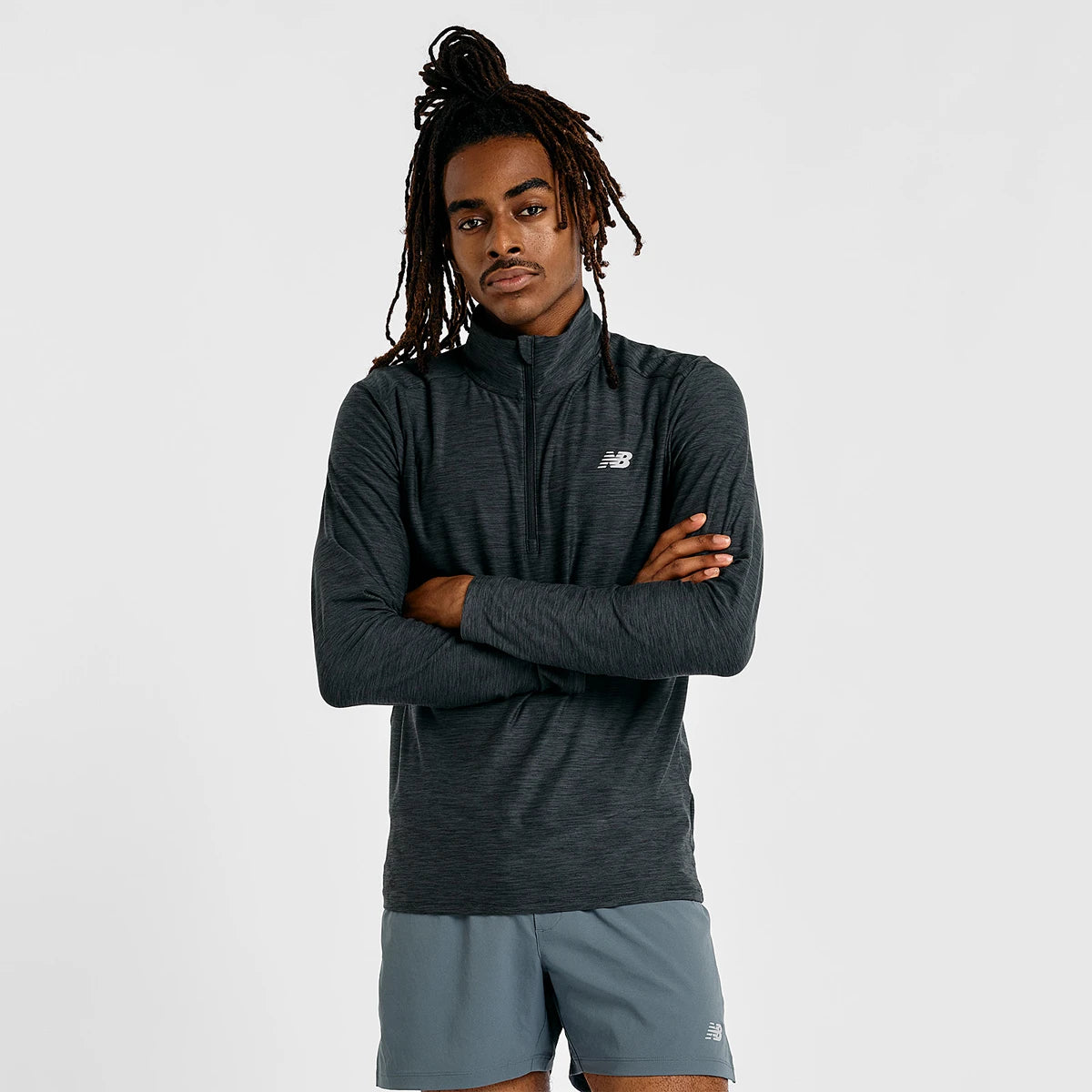 Langarm-T-Shirt New Balance 1/4 Zip Sport Essentials