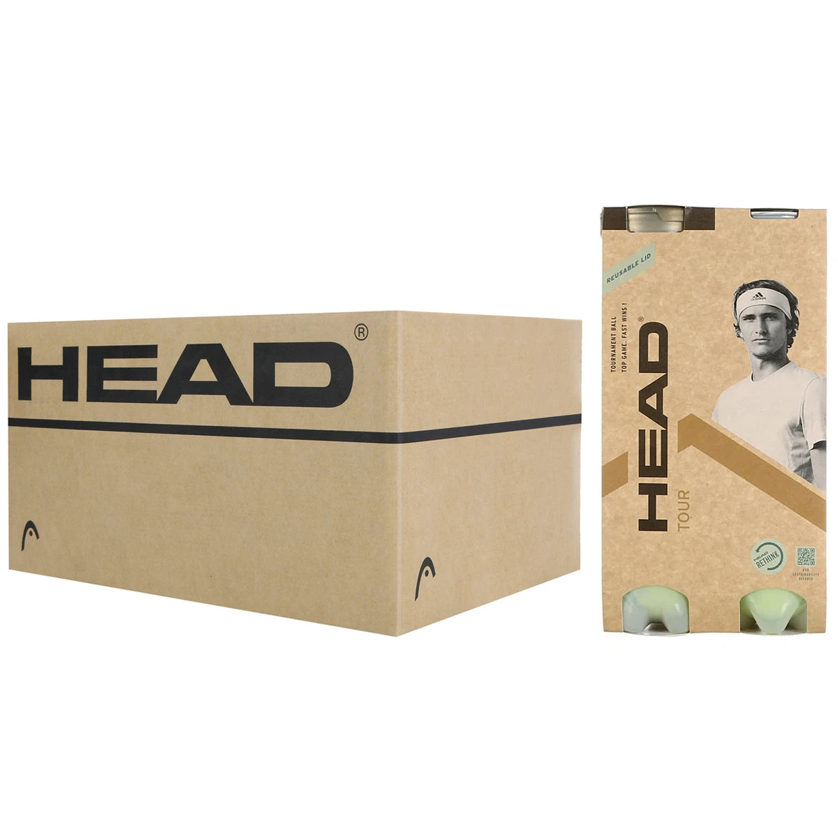 Karton mit 18 Bipacks à 4 Head Tour Xt Bällen