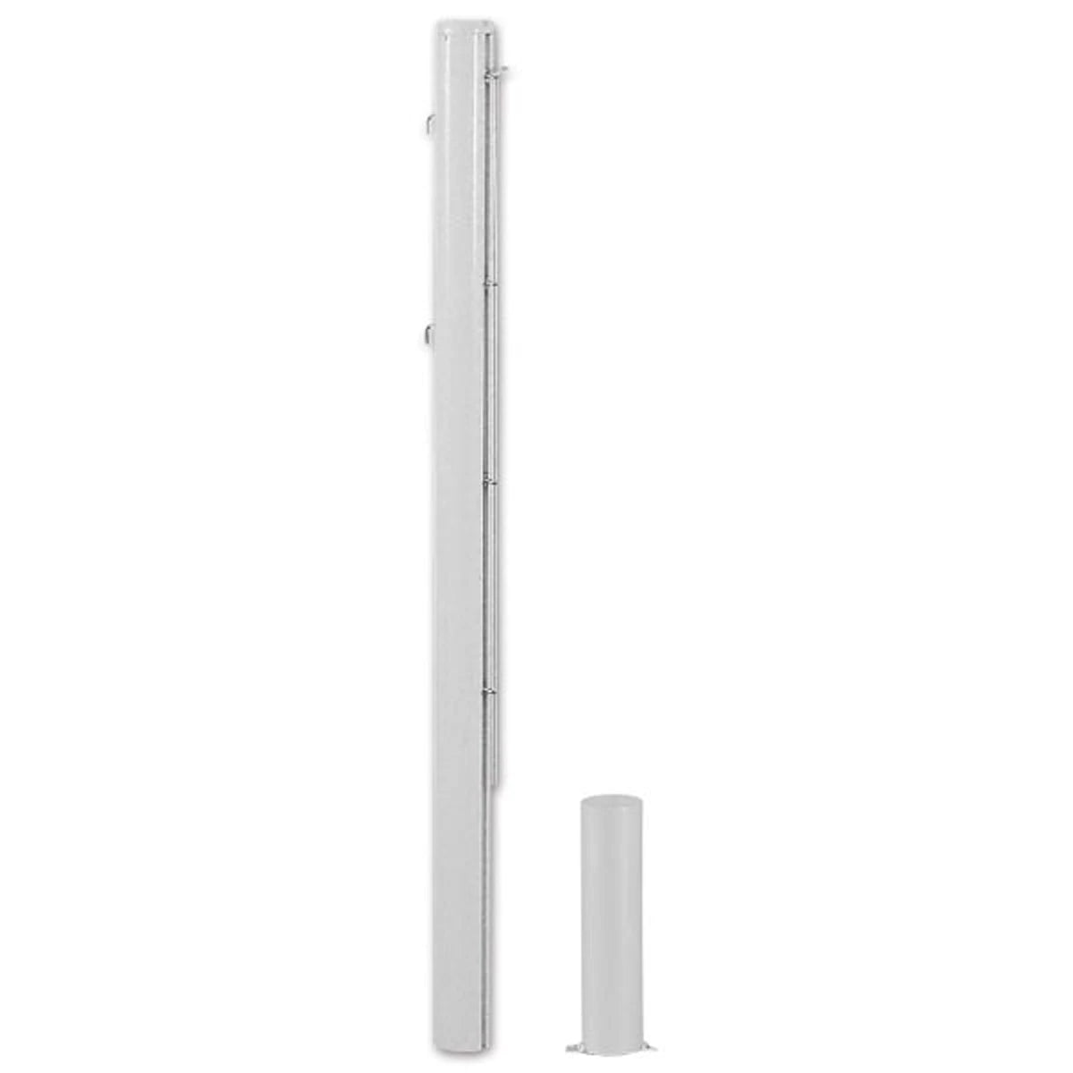Paar runde Aluminiumpfosten 83 mm, geliefert mit Hüllen