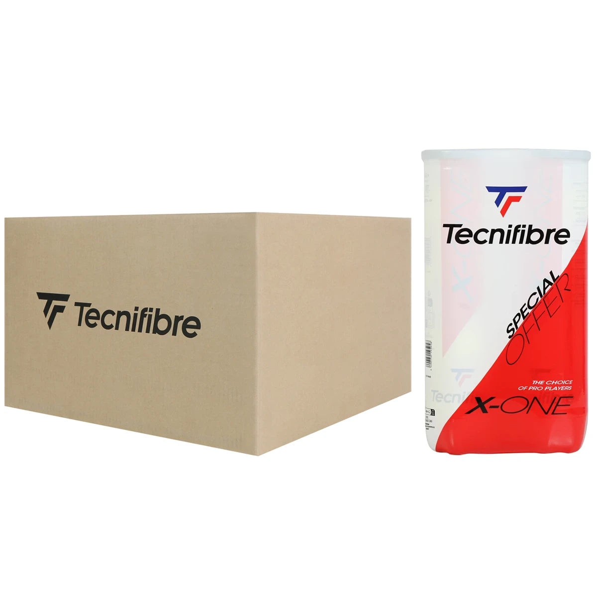 Karton mit 18 Bipacks à 4 Tecnifibre X-One Bällen