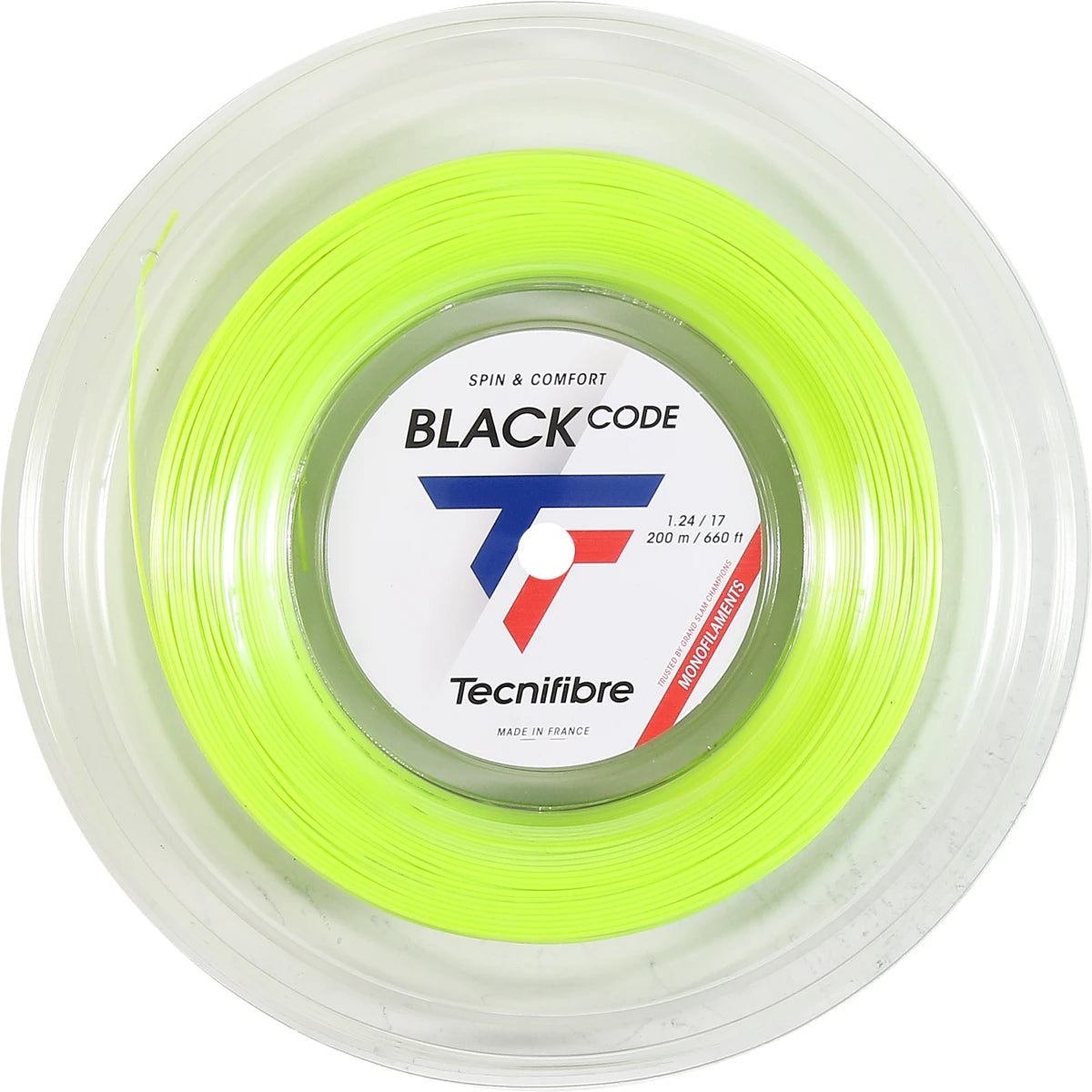 Saitenrolle Tecnifibre Black Code Lime (200 Meter)