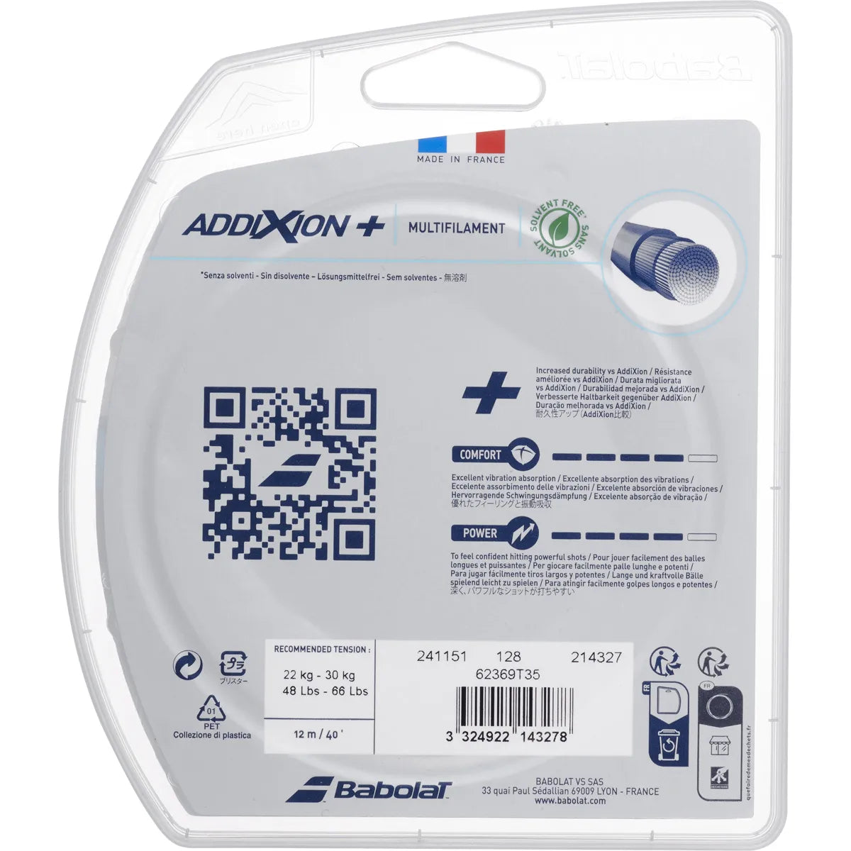 Saitenset Babolat Addixion+ (12 Meter)