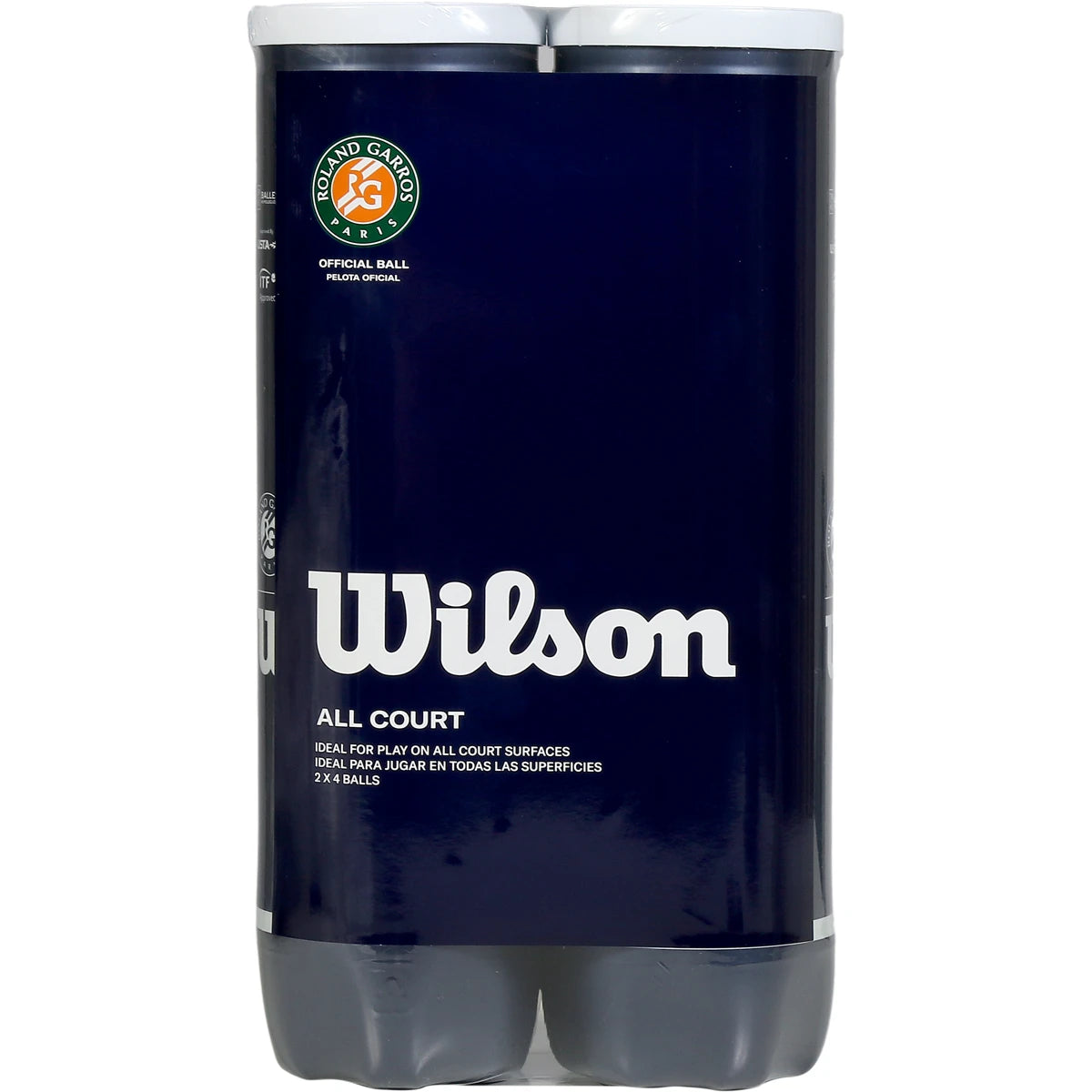 Bipack mit 4 Wilson Roland Garros All Court Tennisbällen