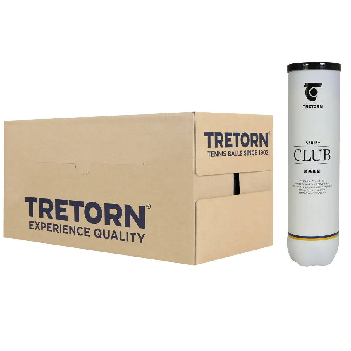 Karton mit 18 Röhren à 4 Tretorn Serie+Club Bällen