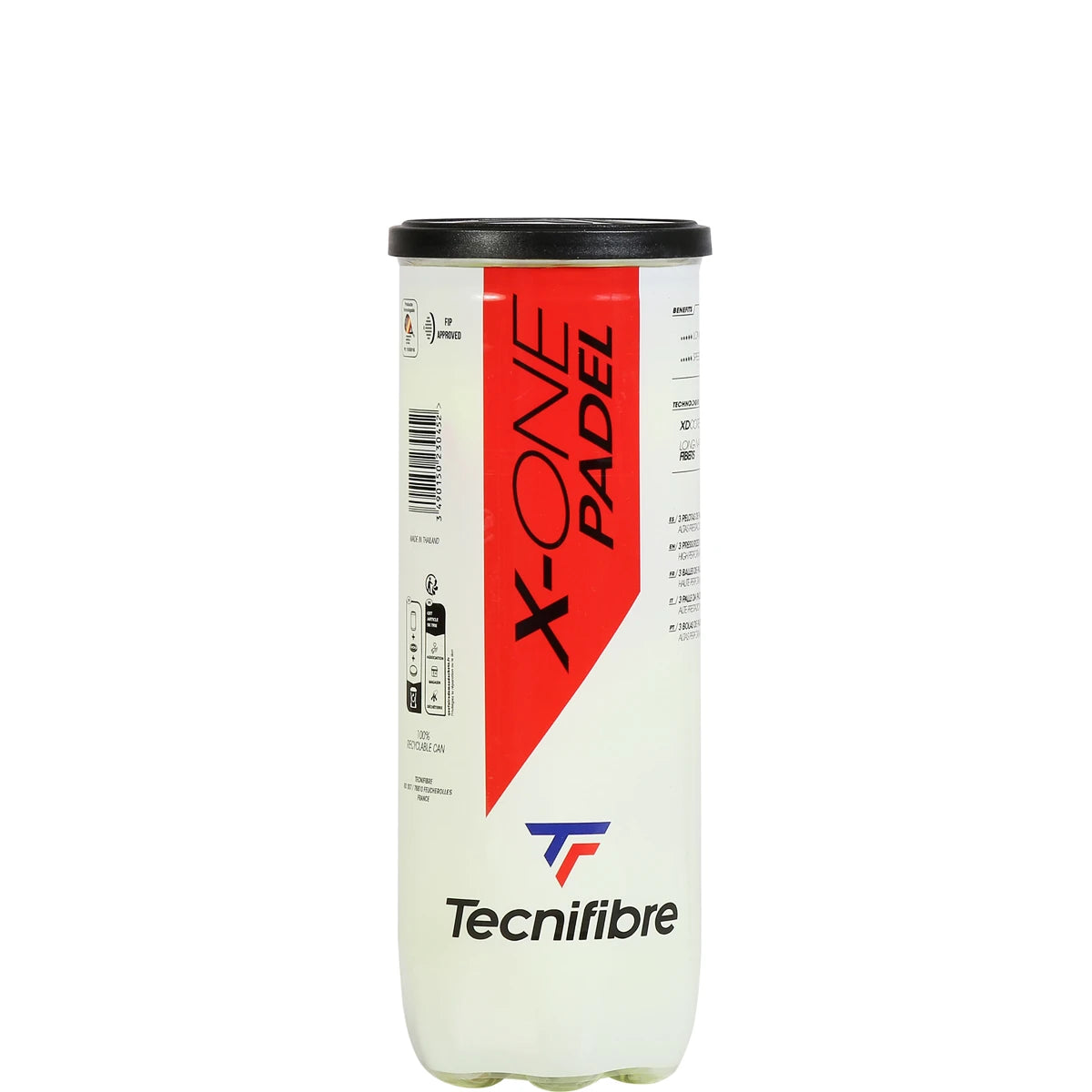 Tube mit 3 Padel-Bällen Tecnifibre X-One