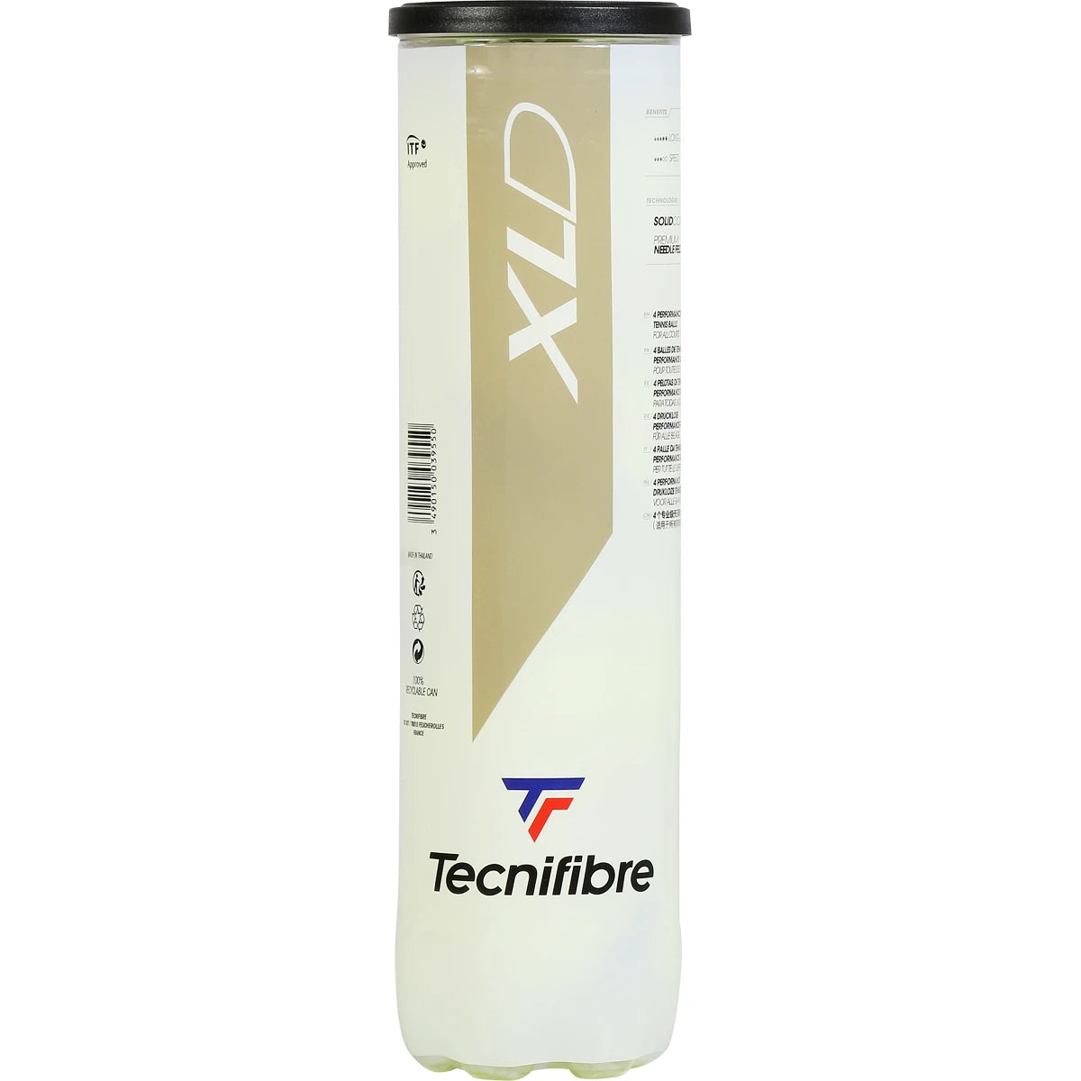 Röhre mit 4 Tecnifibre Xld Bällen (Ohne Druck)