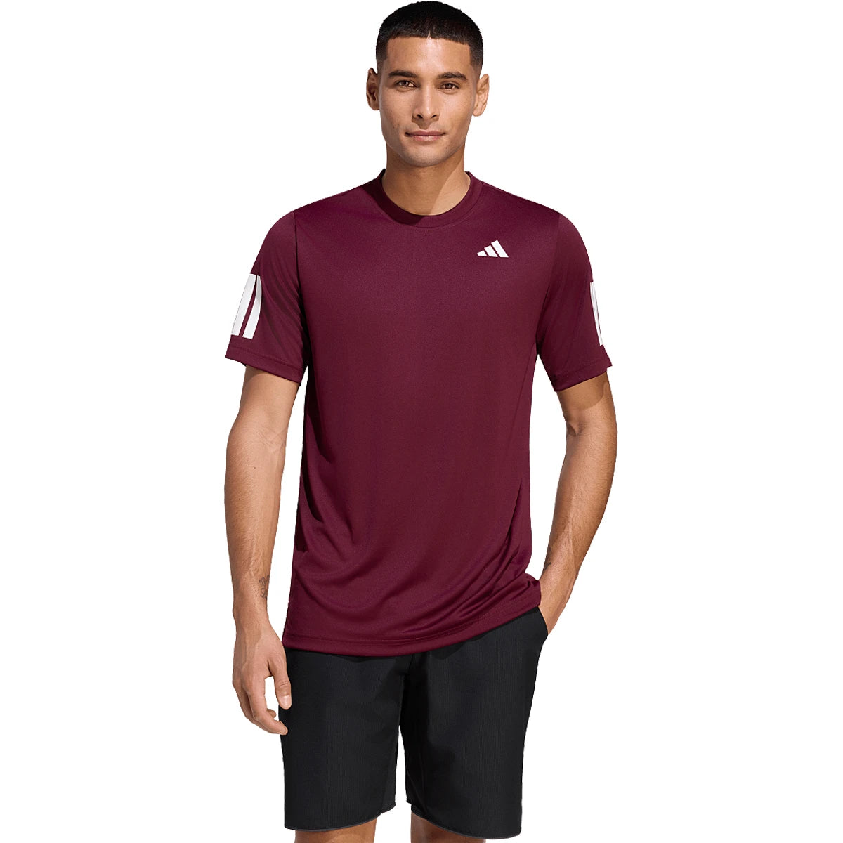 T-Shirt adidas Herren Club 3 Streifen