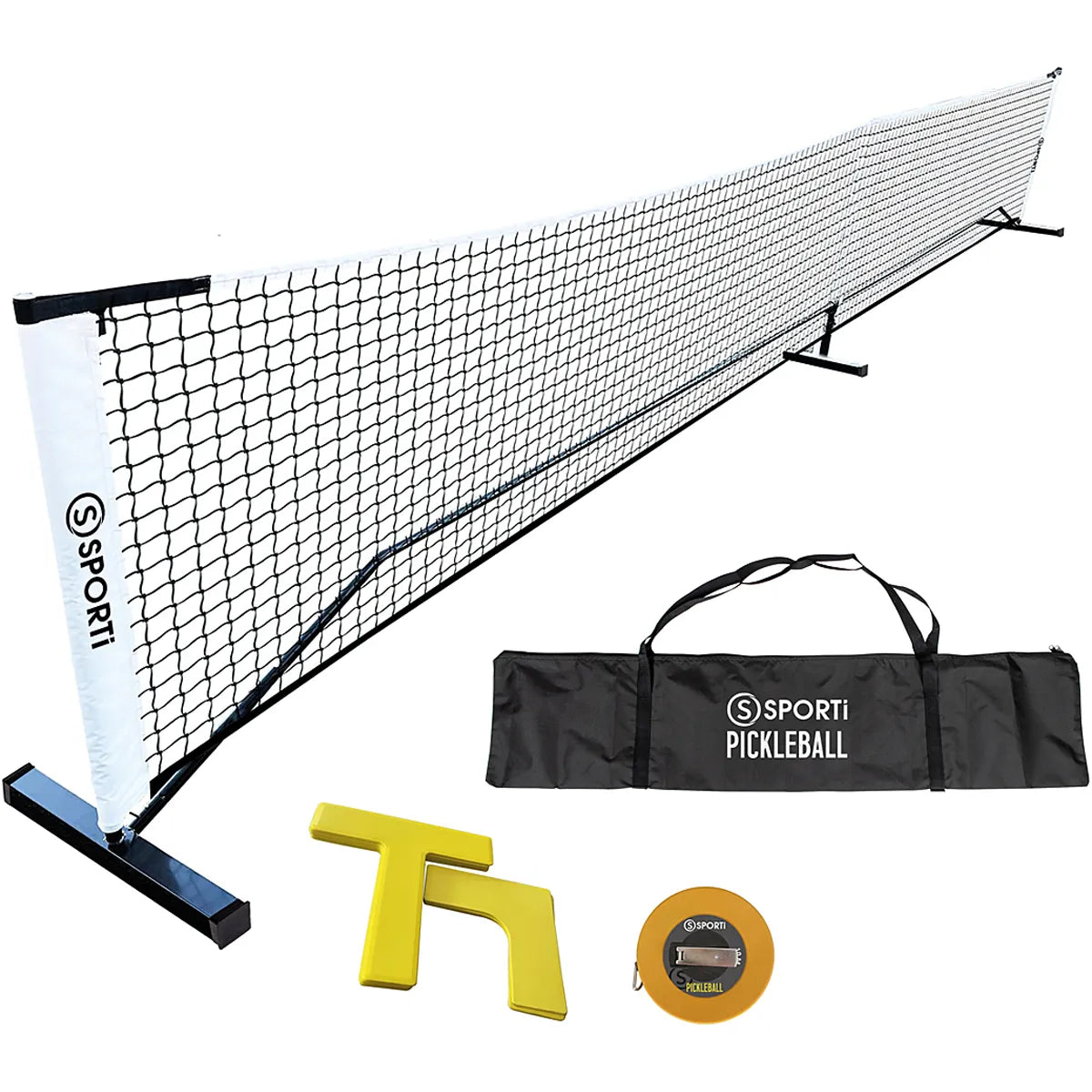 Pickleball-Feld-Set: Netz mit Gestell + Markierung