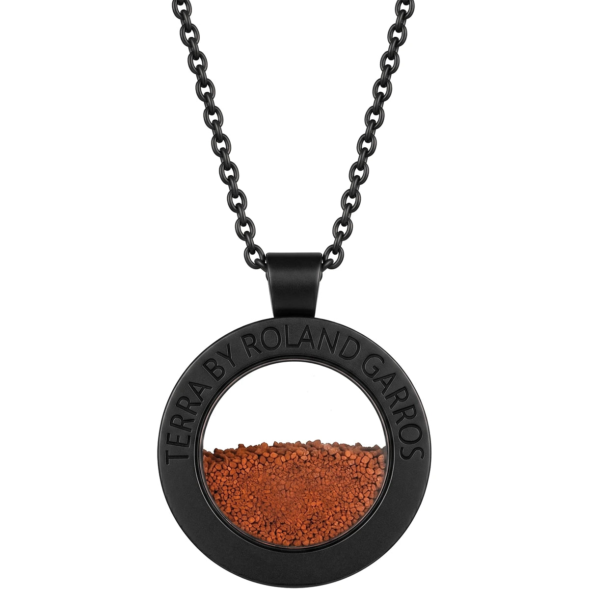 COLLIER ET MEDAILLE TERRA ACCESS ACIER NOIR MAT SANS PIERRE PETIT MODELE