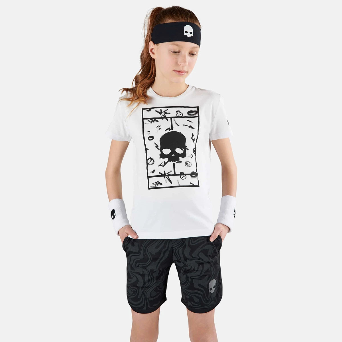 T-Shirt Hydrogen Junior Jungen Tennisplatz