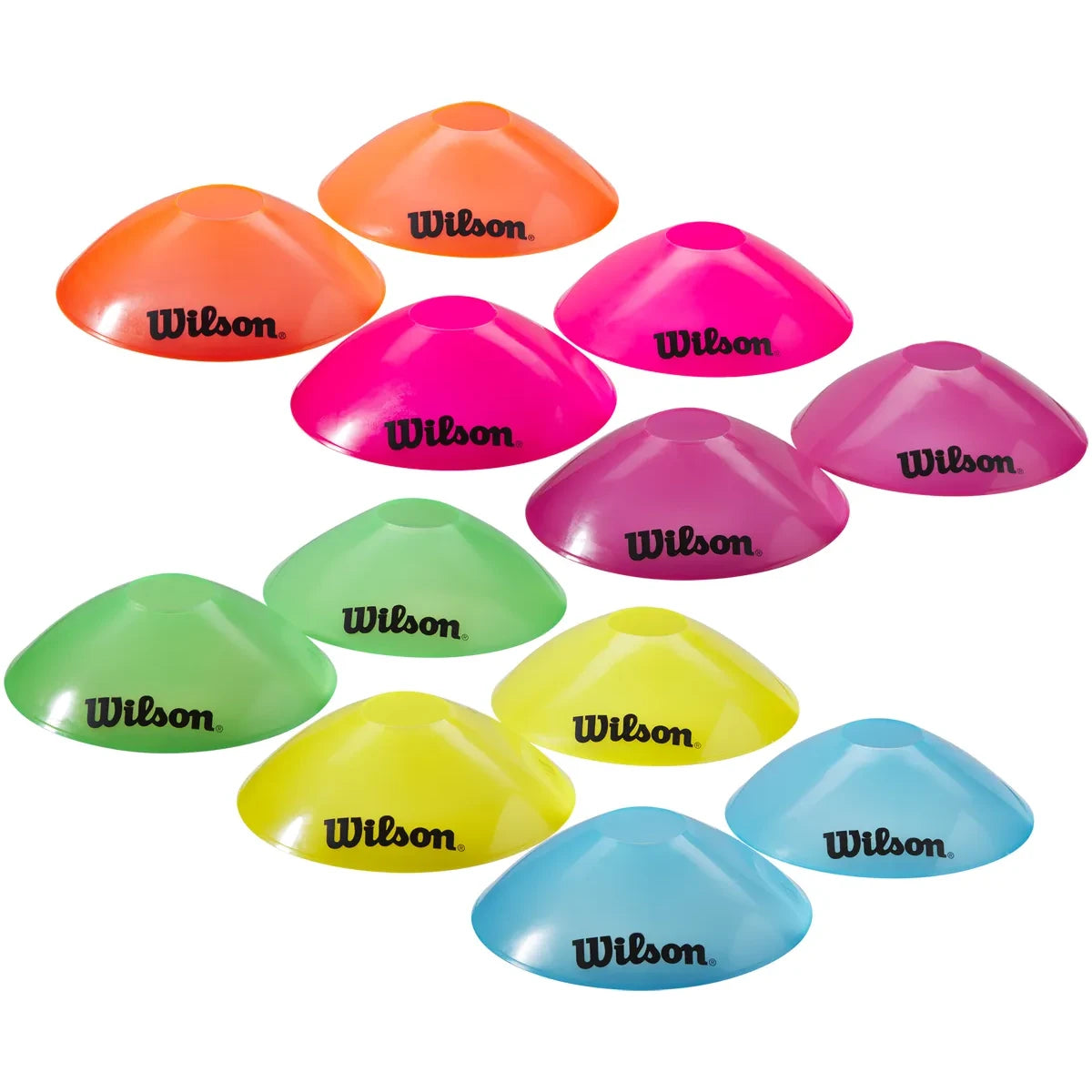 Pack mit 12 Wilson Trainingskegeln