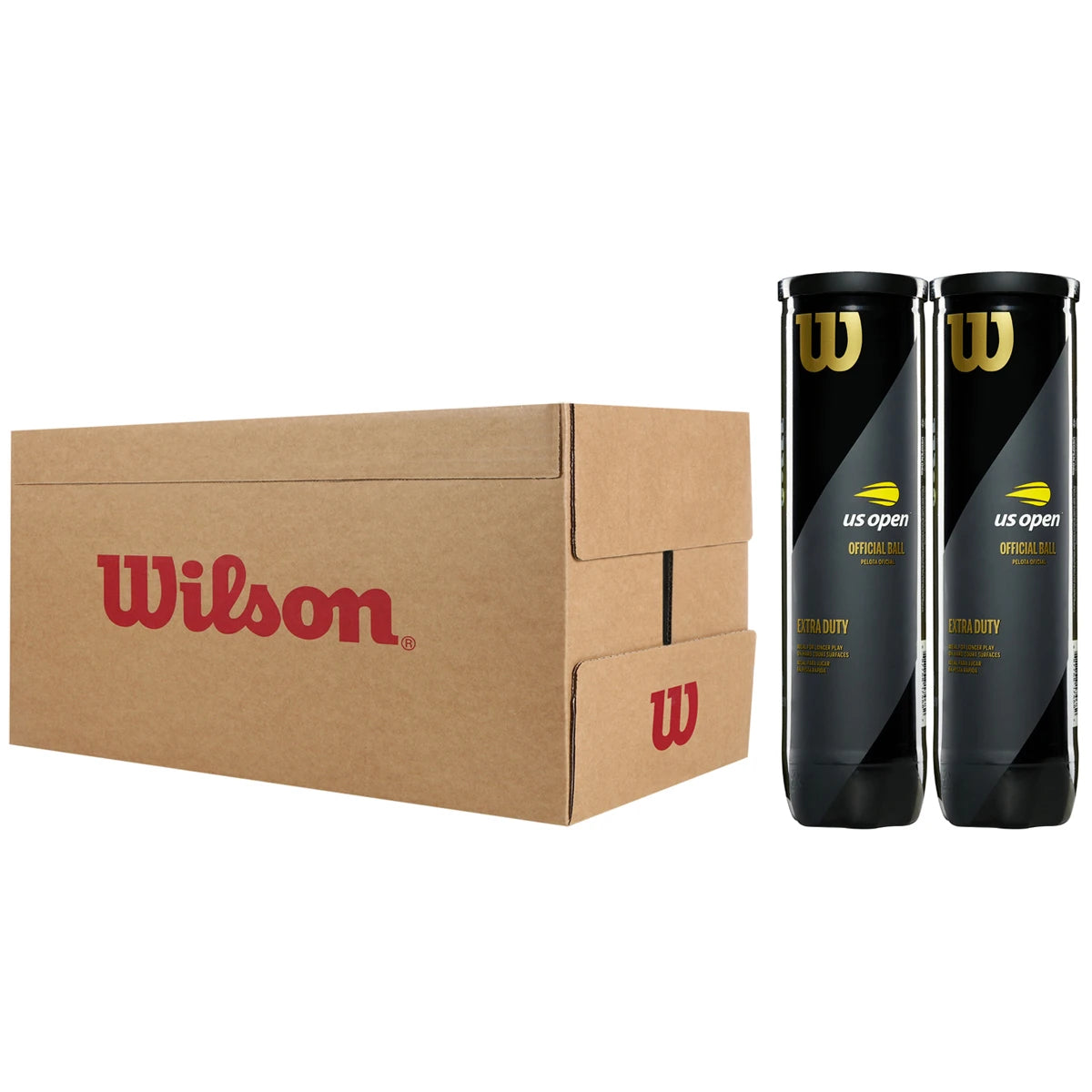 Karton mit 9 Bipacks à 4 Wilson Us Open Bällen