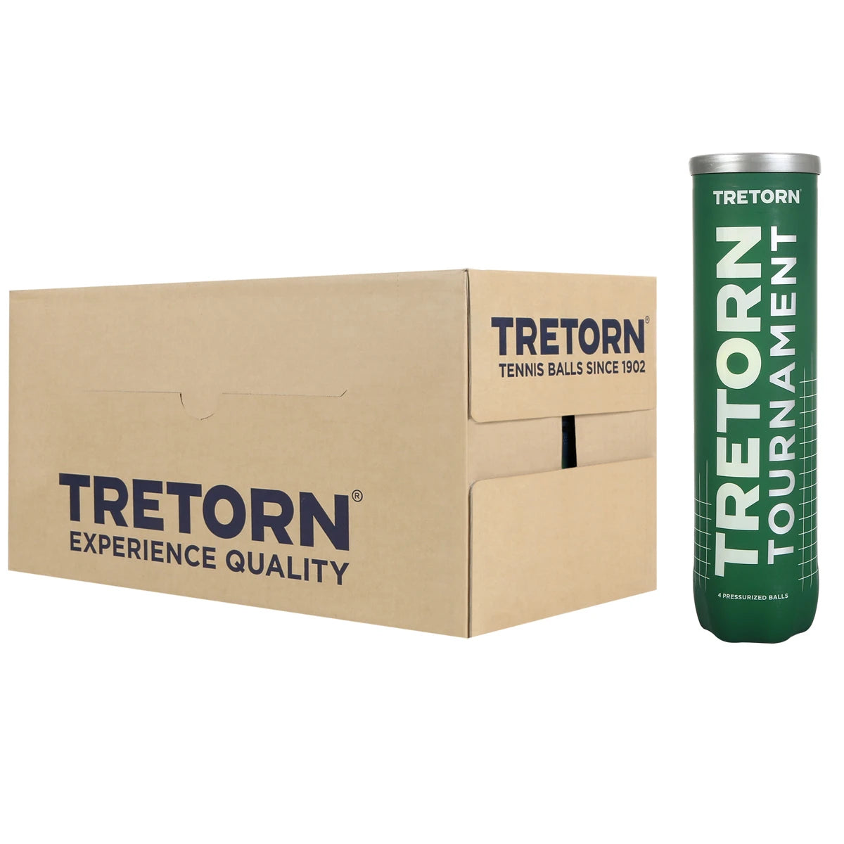 Kartonschachtel mit 18 Röhren à 4 Tretorn Tournament Tennisbällen