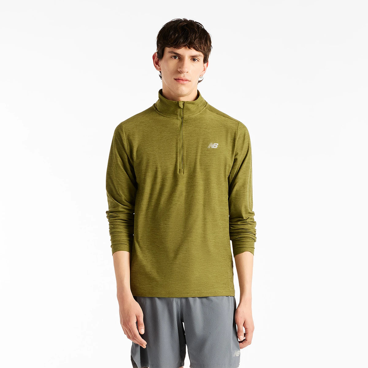 Langarm-T-Shirt New Balance 1/4 Zip Sport Essentials