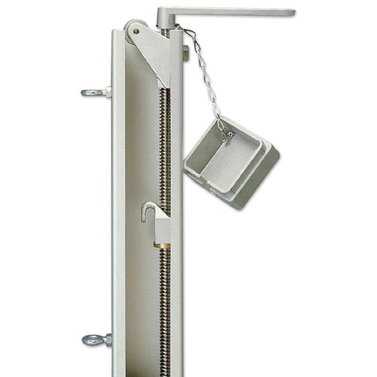 Paar weiße Aluminiumpfosten Quadratrohr 80 mm