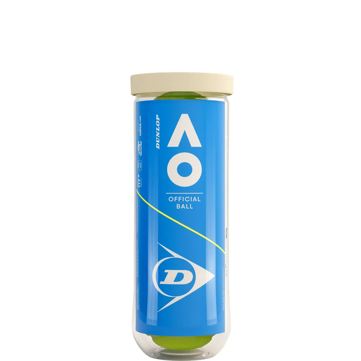 Tube mit 3 Dunlop Australian Open Tennisbällen