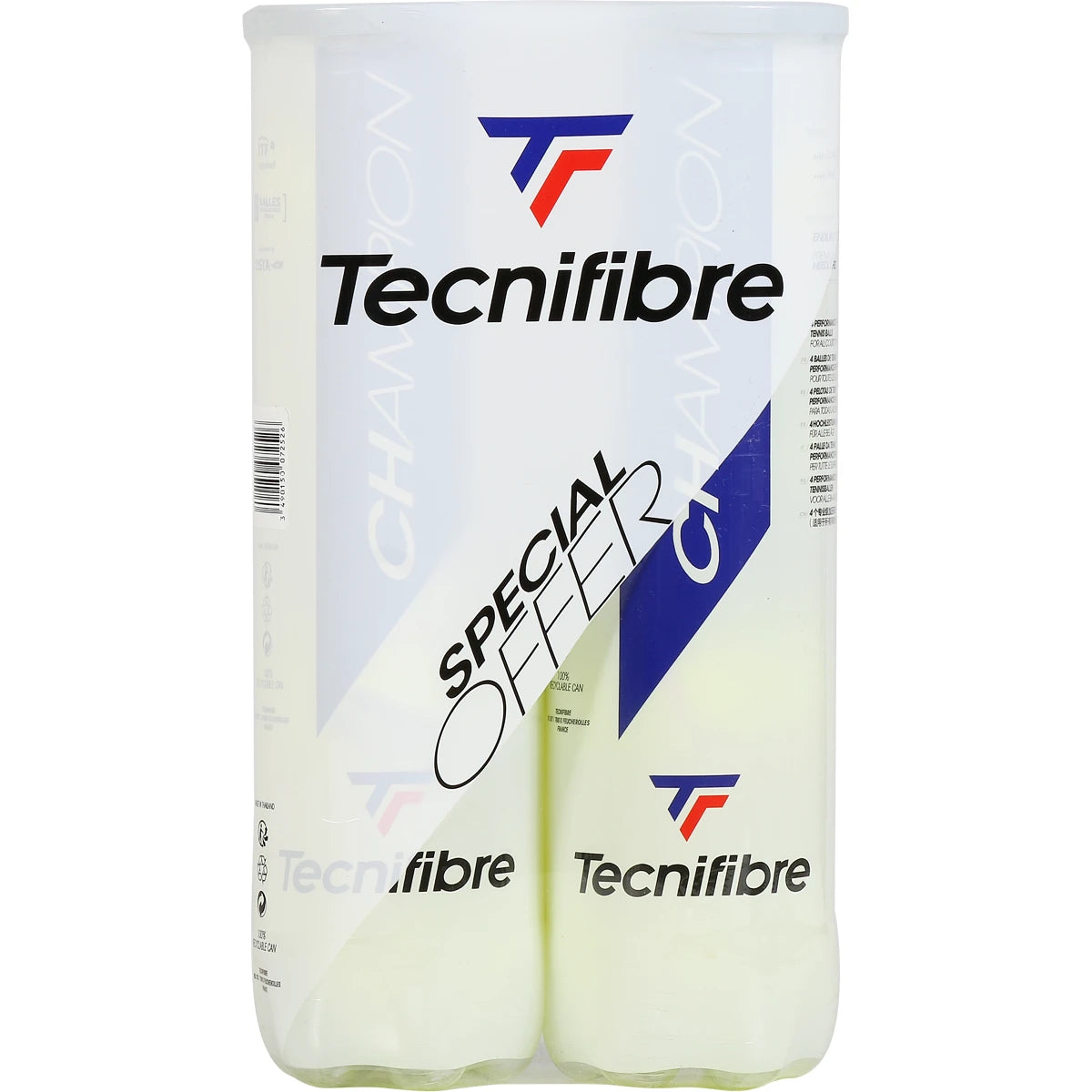Bipack mit 4 Tecnifibre Champion Bällen