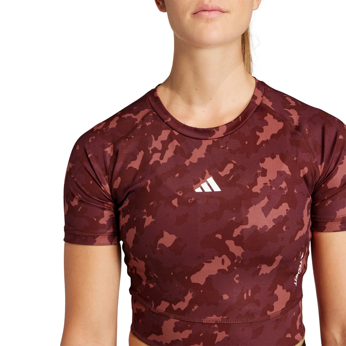 T-Shirt adidas Femme Print Crop