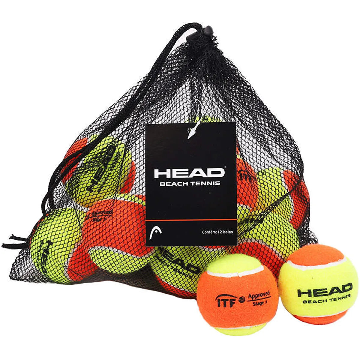 Tasche mit 12 Head Beach-Tennis-Bällen