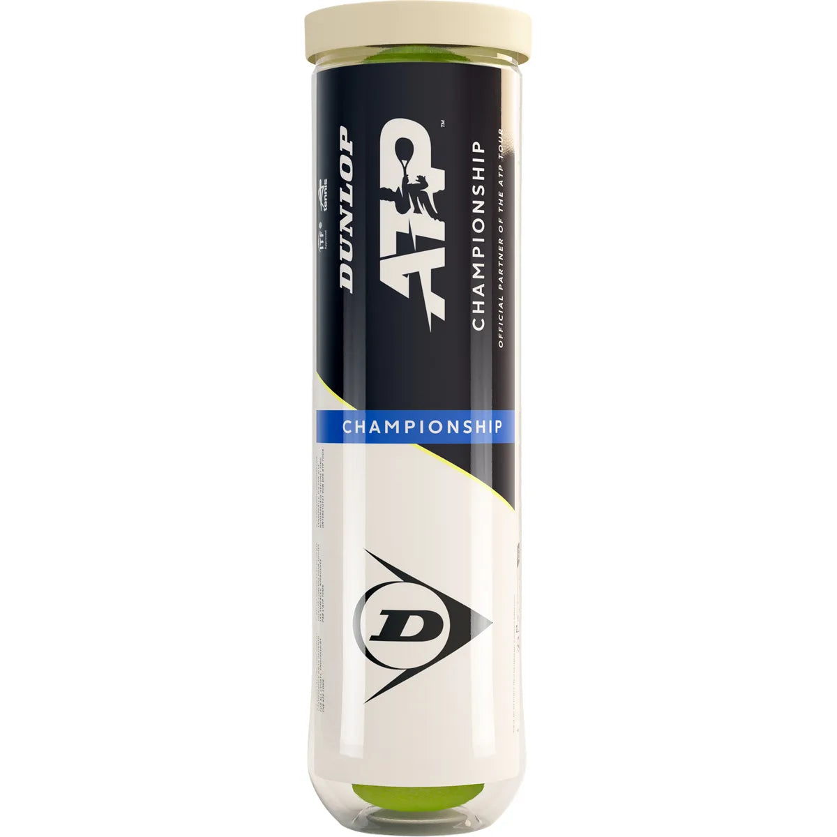 Tube mit 4 Dunlop ATP Championship Tennisbällen