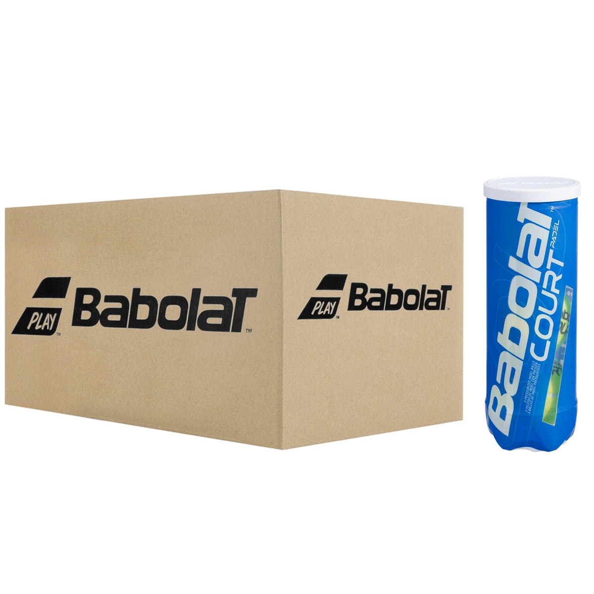 Karton mit 24 Tuben à 3 Padel-Bällen Babolat Court
