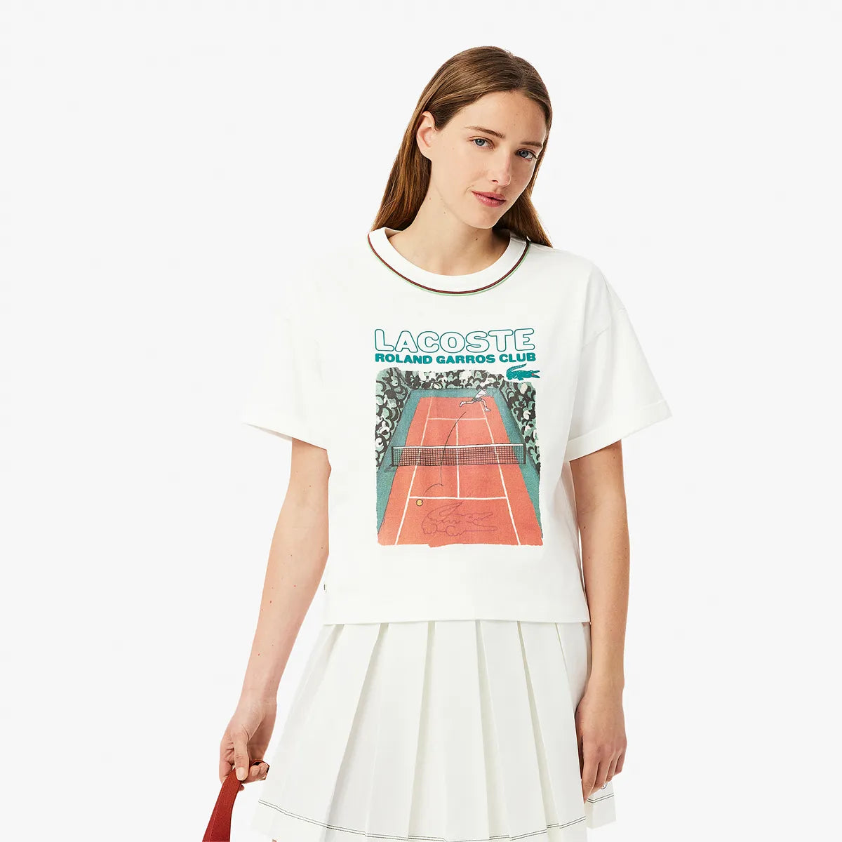 T-Shirt Lacoste Femme Roland-Garros Club