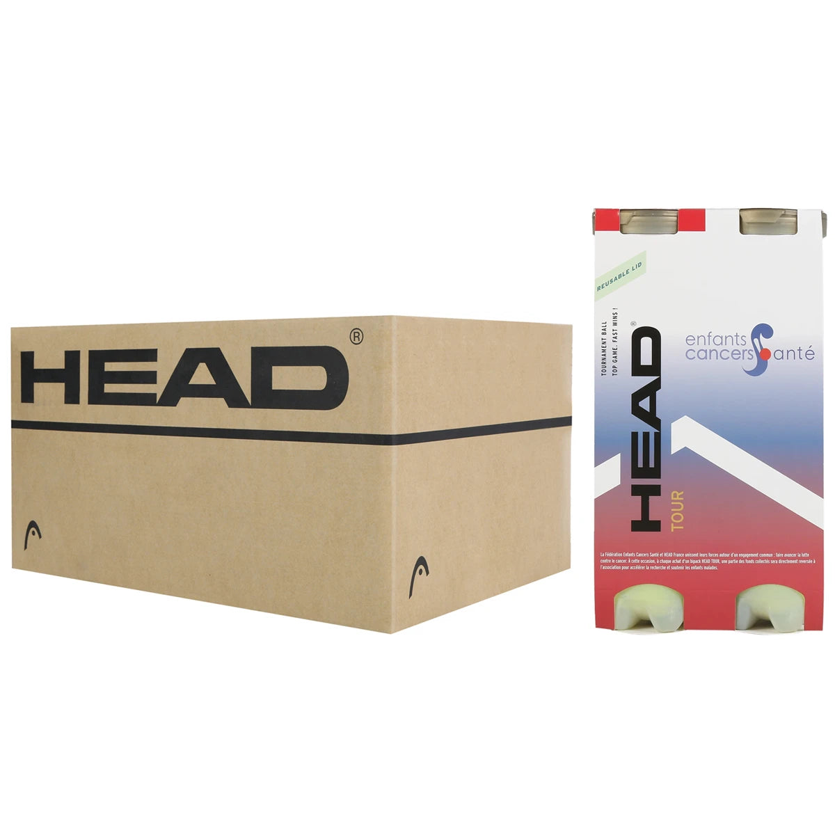 Karton mit 18 Bipacks à 4 Head Tour ECS Bällen