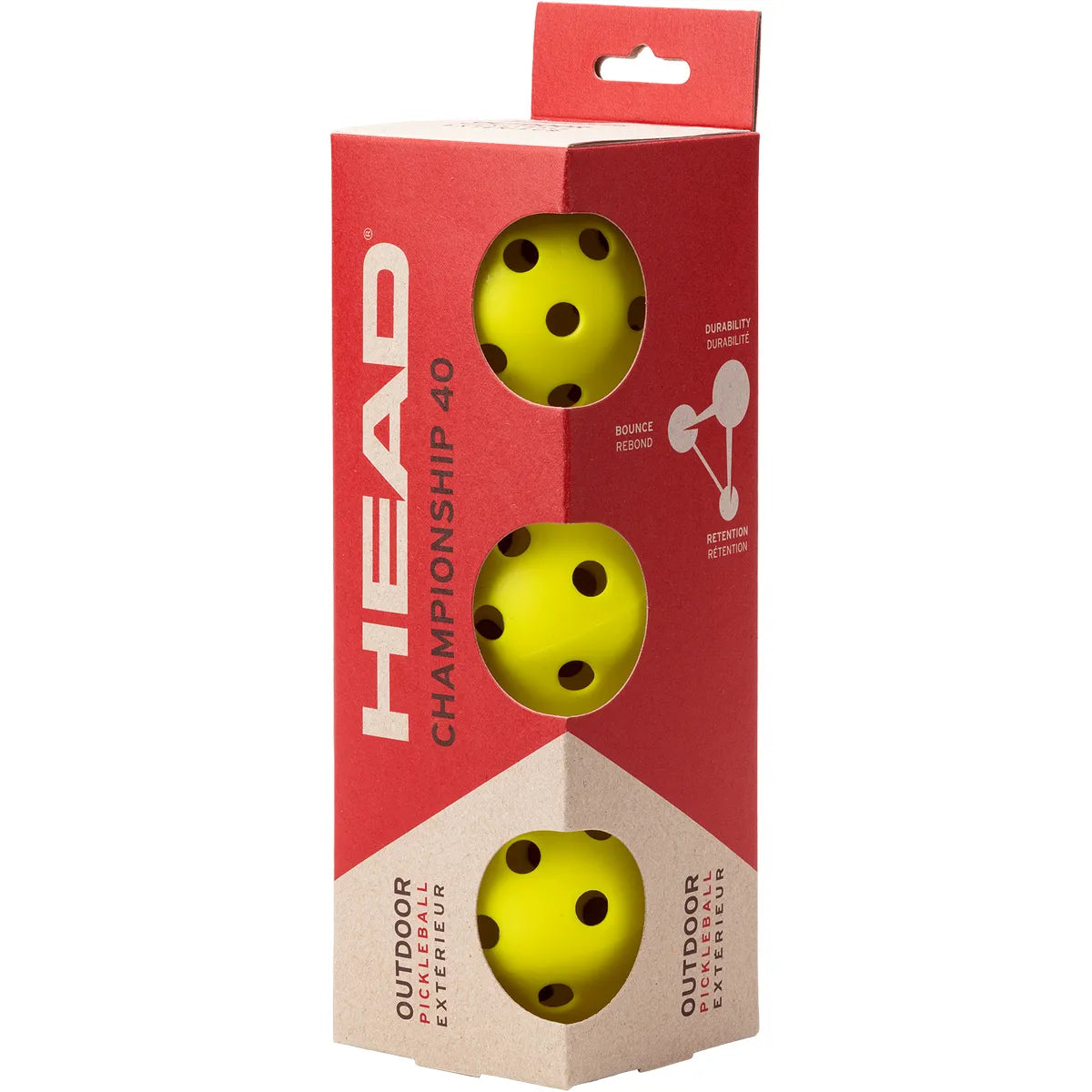 Pack mit 3 Pickleball-Bällen Head Championship 40