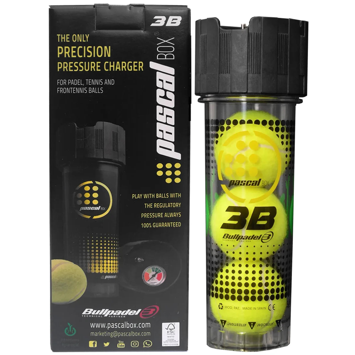 Zubehör für die Druckbeaufschlagung Bullpadel Pascal Box 3B