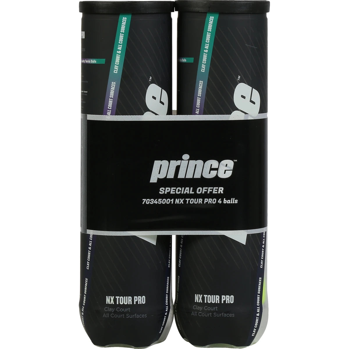 Bipack mit 4 Prince Nx Tour Pro Bällen