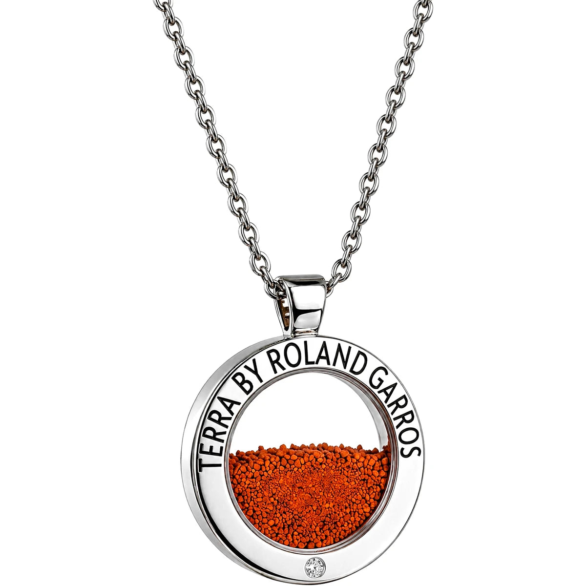 COLLIER ET MEDAILLE TERRA ACCESS ACIER BRILLANT 1 PIERRE PETIT MODELE
