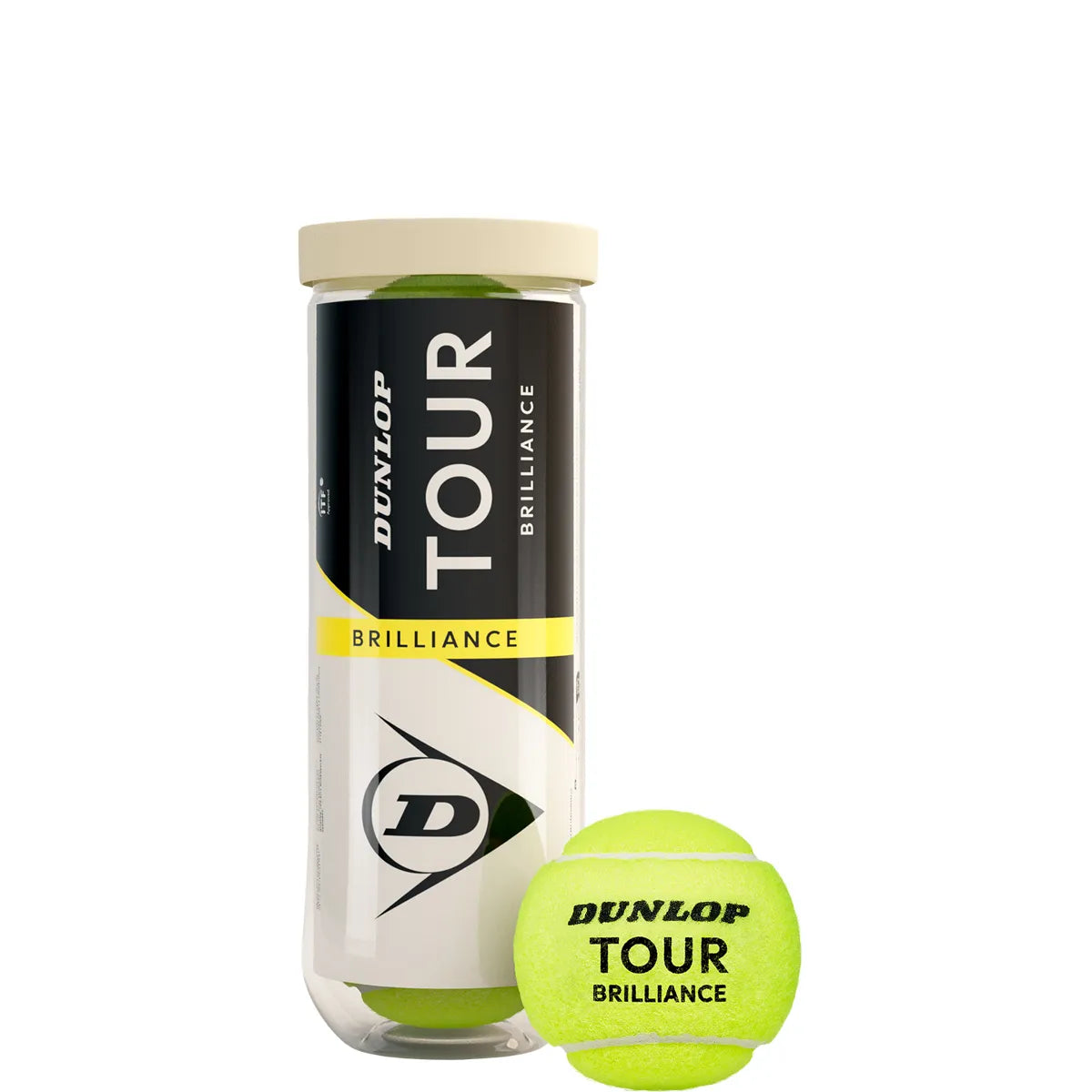 Tube mit 3 Dunlop Tour Brilliance Tennisbällen