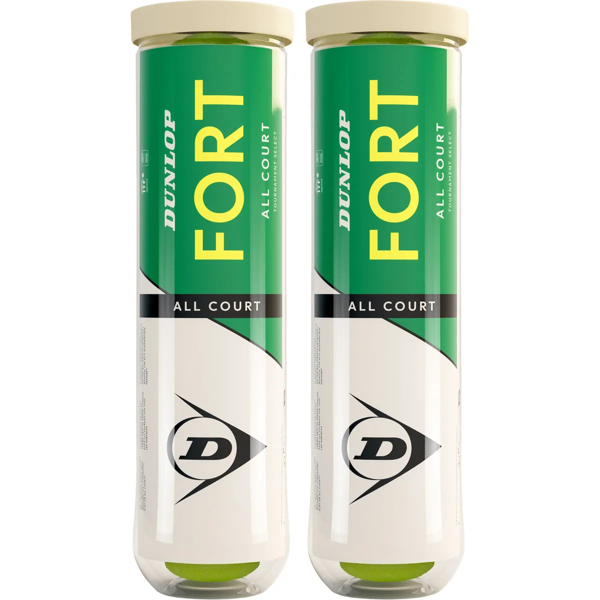 Bipack mit 4 Dunlop Fort Tournament Select Tennisbällen