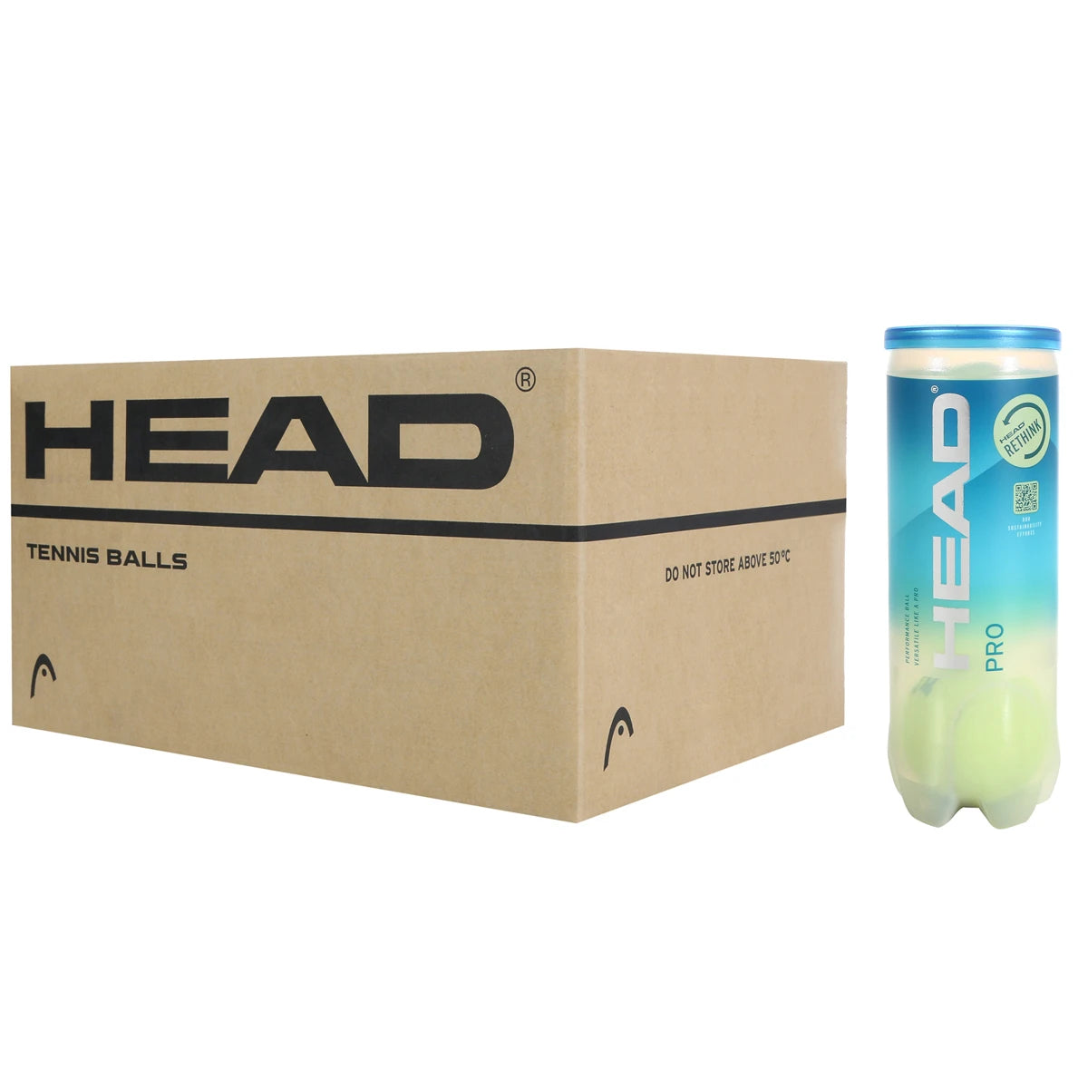 Karton mit 24 Röhren à 3 Head Pro Tennisbälle