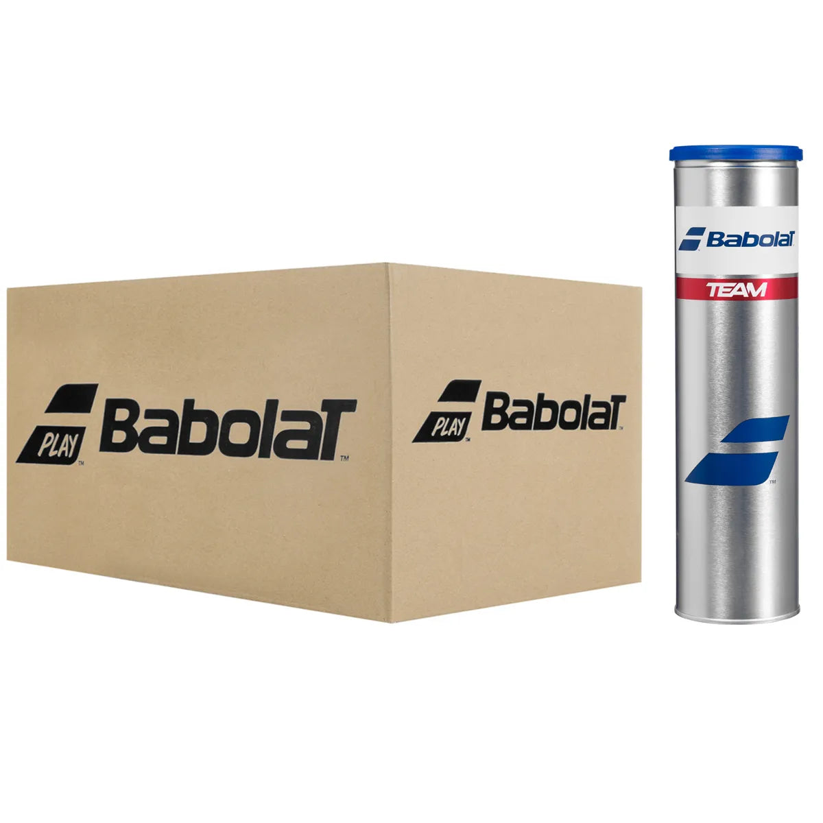 Karton mit 18 Röhren à 4 Bällen Babolat Team