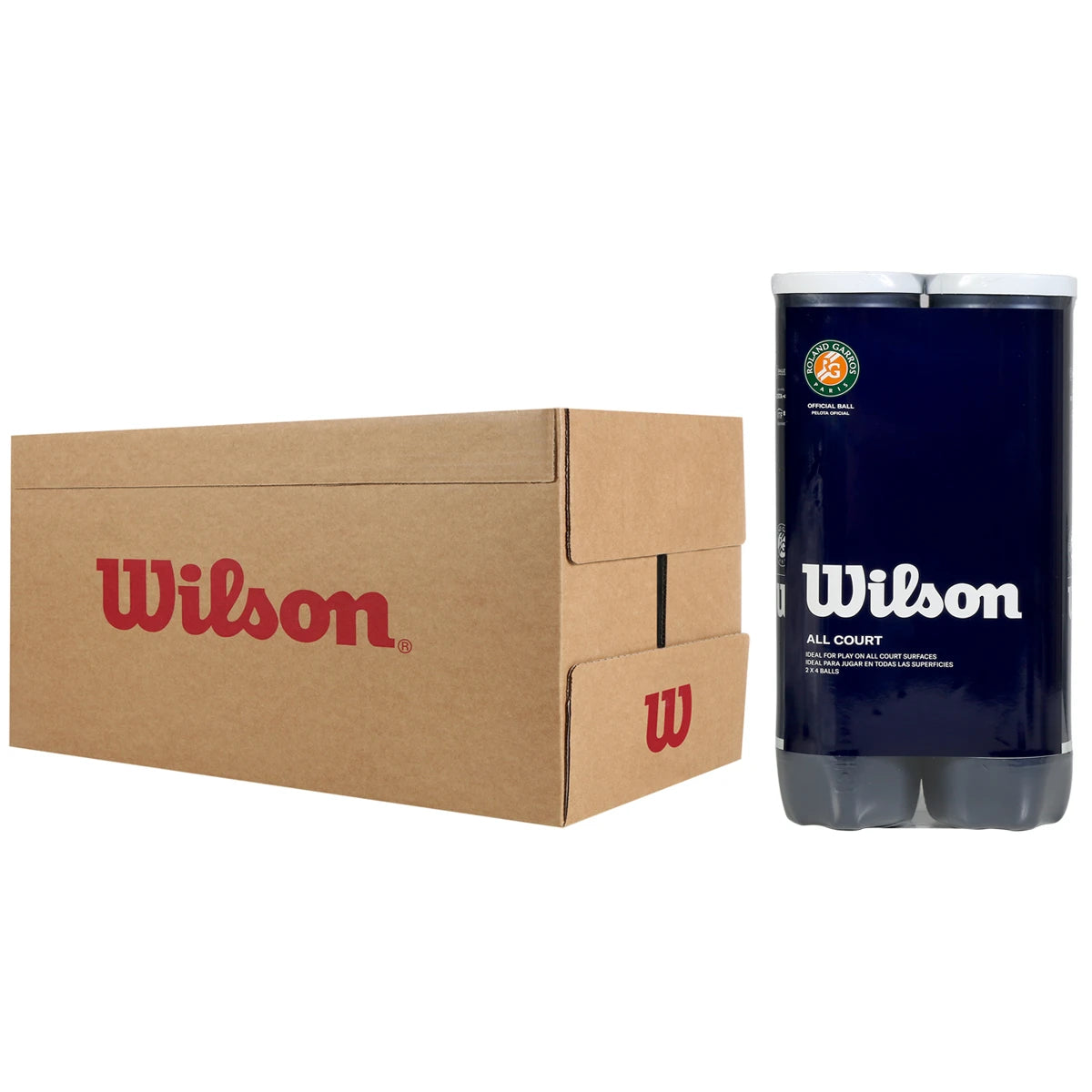 Karton mit 9 Bipacks à 4 Wilson Roland Garros All Court Bällen