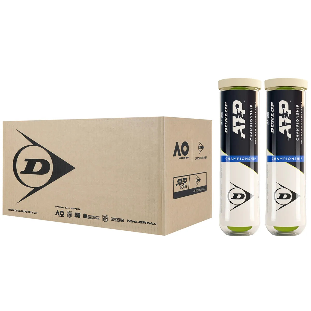 Kartons mit 9 Bipacks zu je 4 Dunlop Atp Championship Bällen