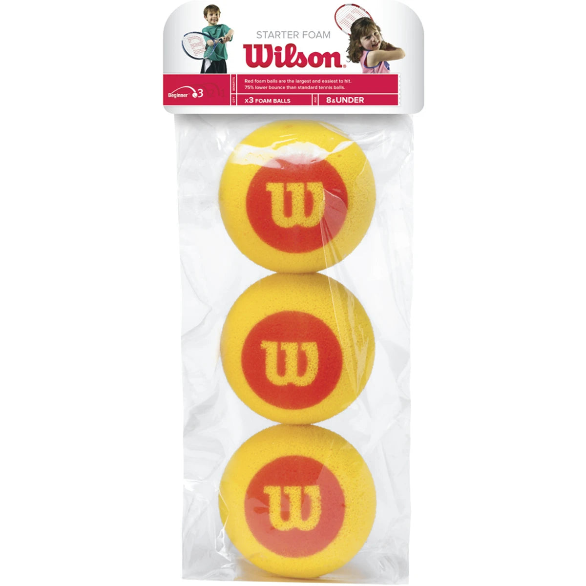 Beutel mit 3 Wilson Starter Foam Bällen