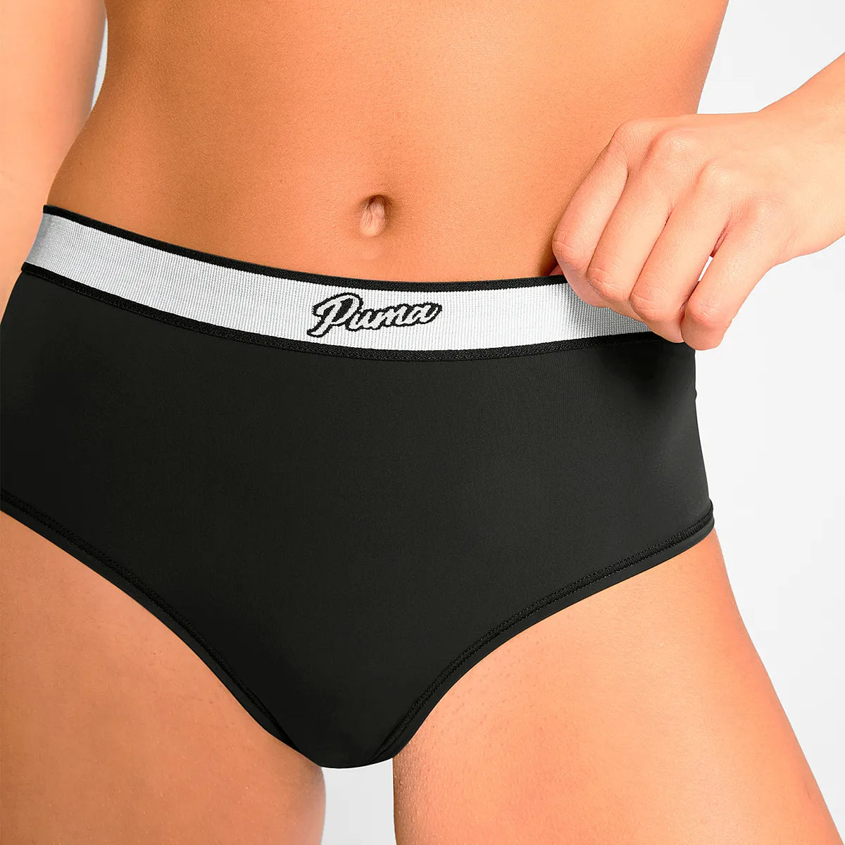 Puma Damen Slip Hohe Taille Brasilianisch Mikrofaser