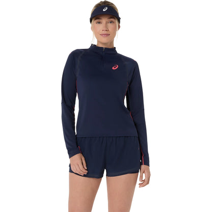 Asics Damen T-Shirt Paris Langarm 1/2 Reißverschluss