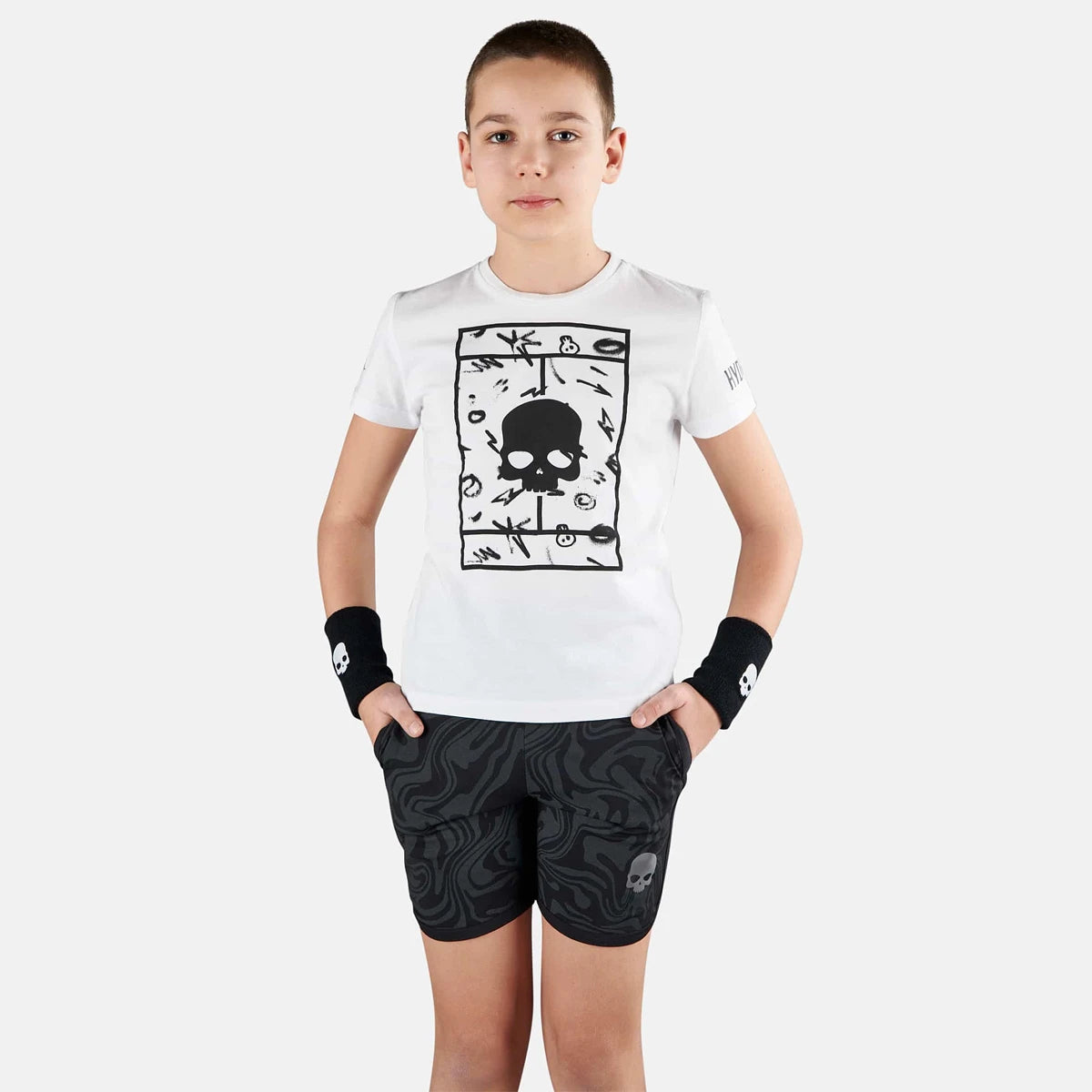T-Shirt Hydrogen Junior Jungen Tennisplatz