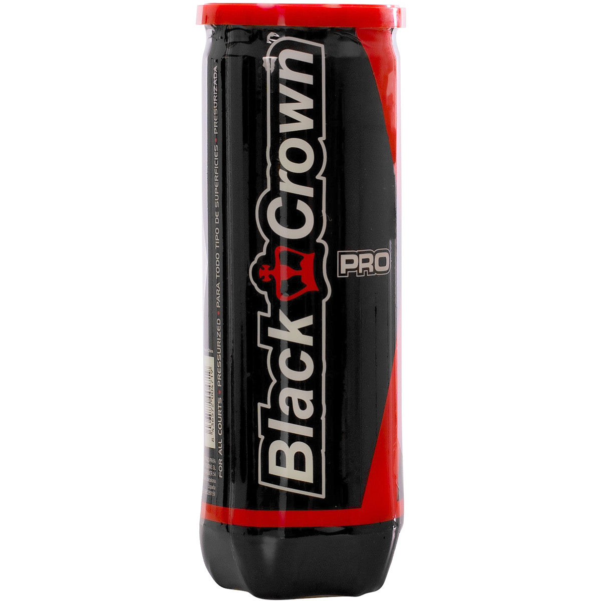 Tube de 3 Balles de Padel Black Crown Pro