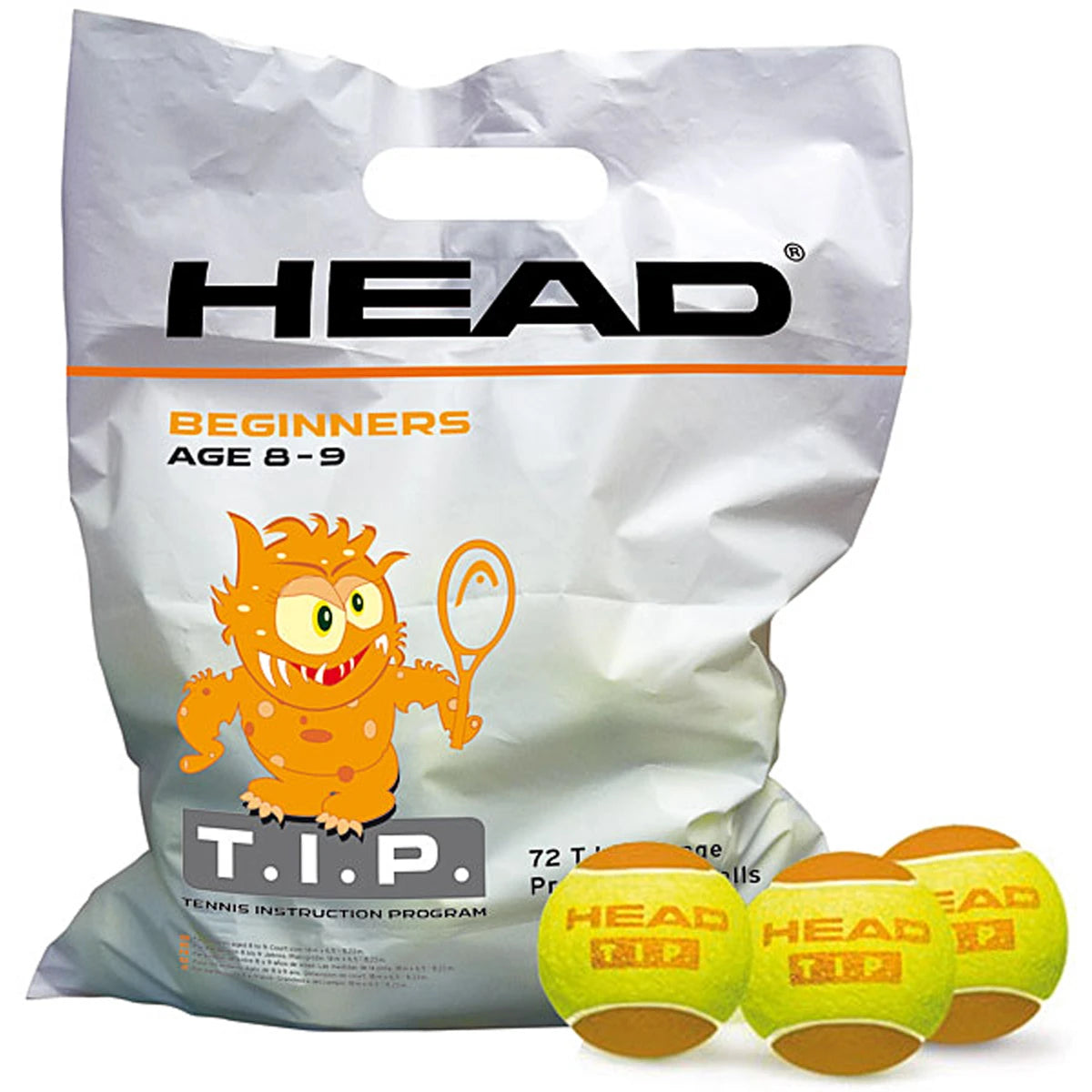 Beutel mit 72 Head Tip Orange Tennisbällen