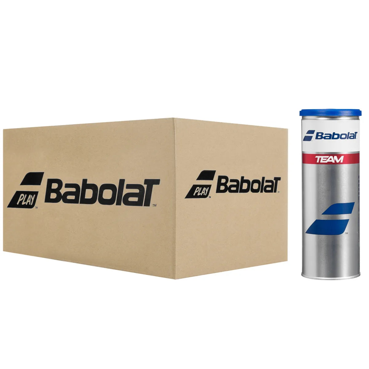 Karton mit 30 Röhren à 3 Bällen Babolat Team