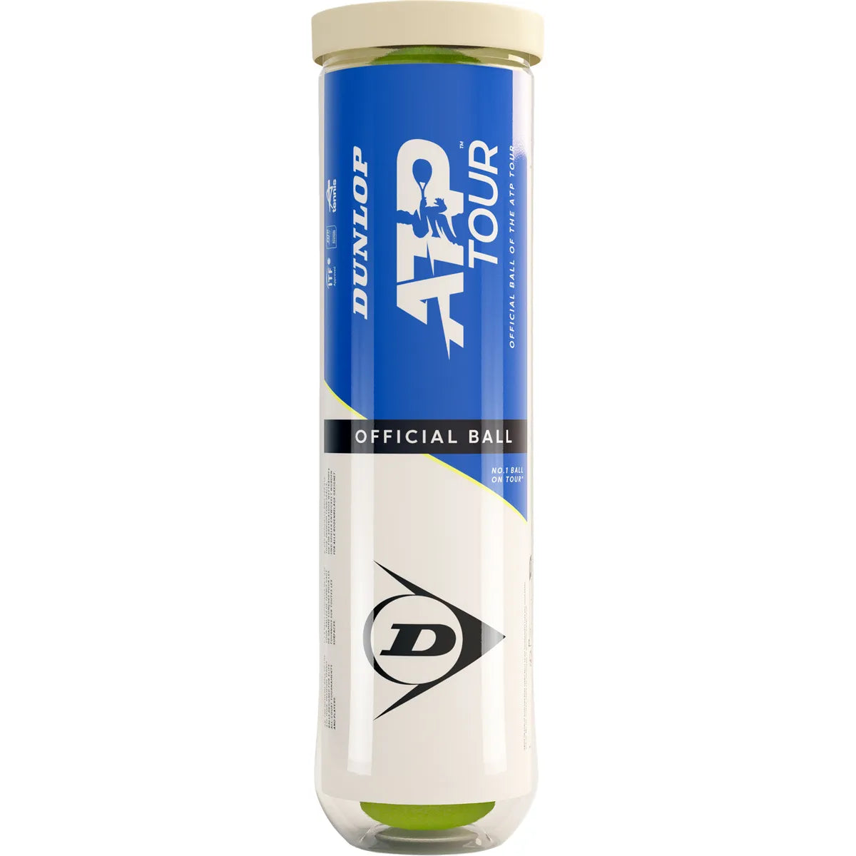Tube mit 4 Dunlop ATP Tennisbällen
