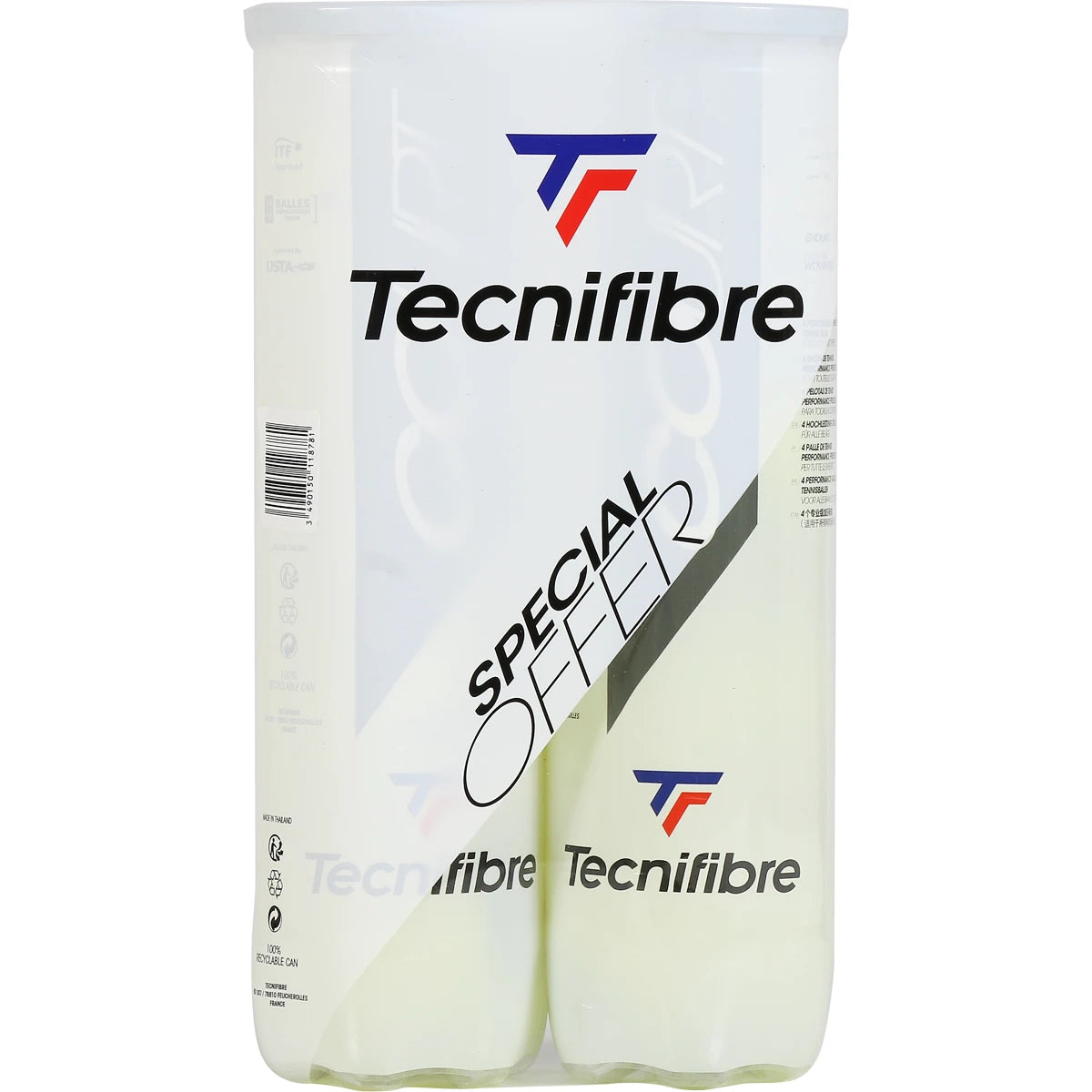 Bipack mit 4 Tecnifibre Court Padel-Bällen