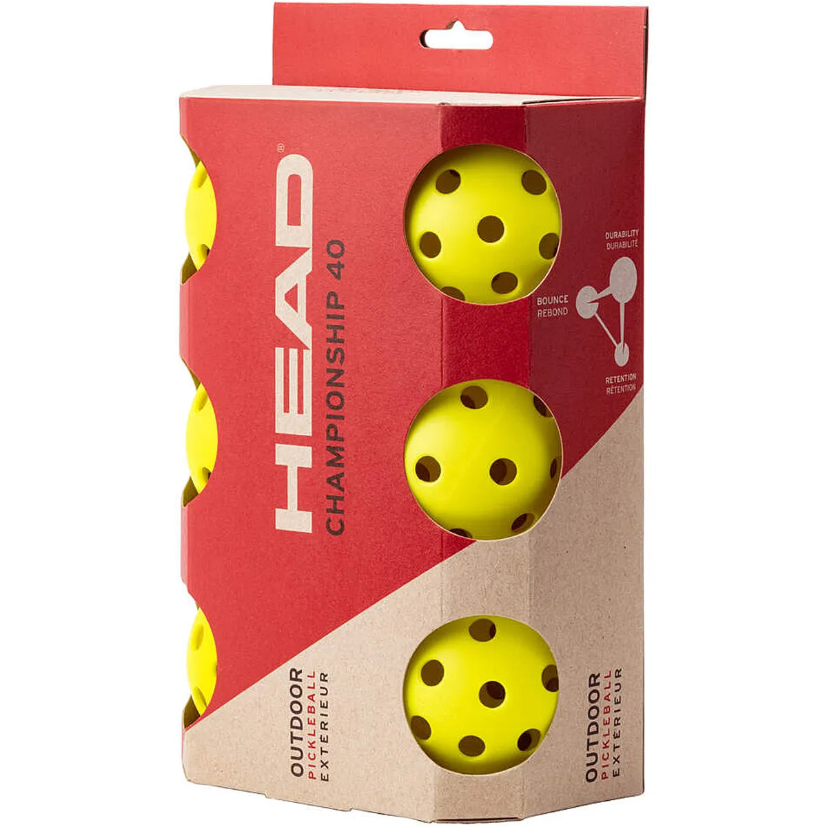 Pack mit 6 Pickleball-Bällen Head Championship 40