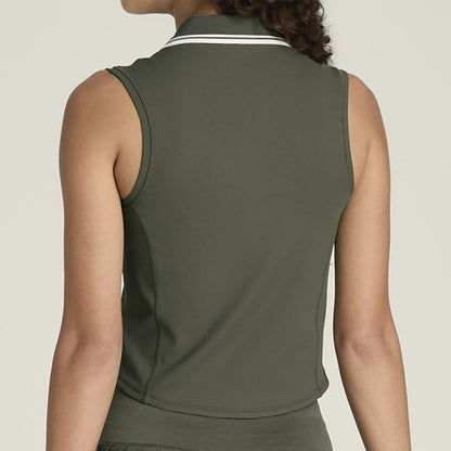 Wilson Damen Polo Rib Ärmellos